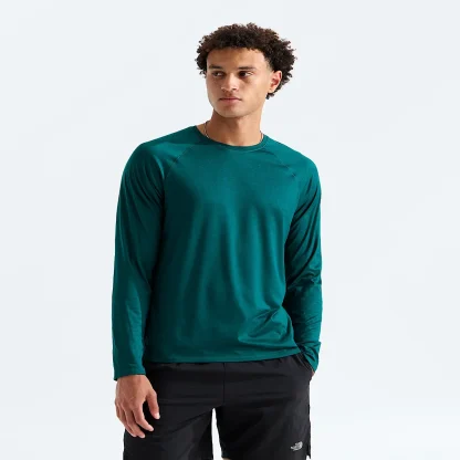 Men's Long-Sleeve Activewear Tee - Black