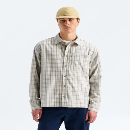 Men's Long-Sleeve Plaid Button-Down - Navy