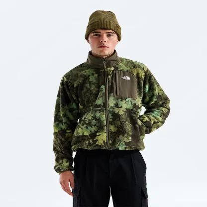 Men's Printed Full-Zip Fleece Jacket - Blue