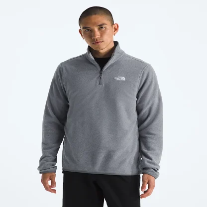 Men's Quarter-Zip Fleece Jacket - Grey