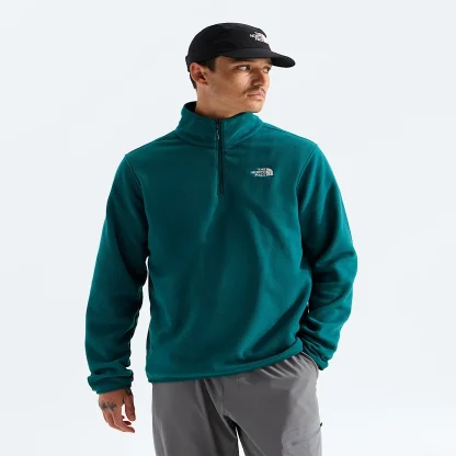 Men's Quarter-Zip Fleece Jacket - Grey