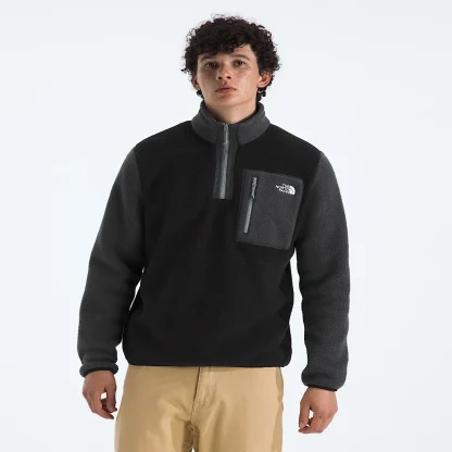 Men's Quarter-Zip Fleece Pullover - Black