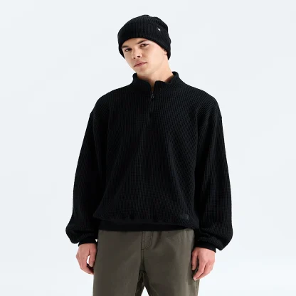 Men's Quarter-Zip Pullover - Taupe Green