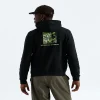 Men's Regular Fit Graphic Hoodie - Black