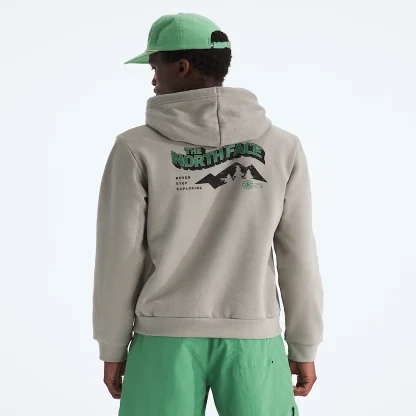 Men's Regular Fit Graphic Hoodie - Stone