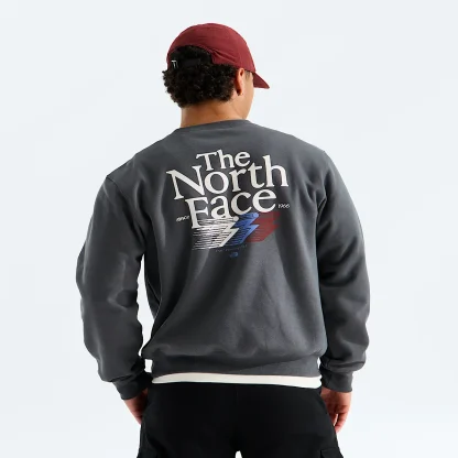 Men's Relaxed Graphic Crew Sweatshirt - Gray