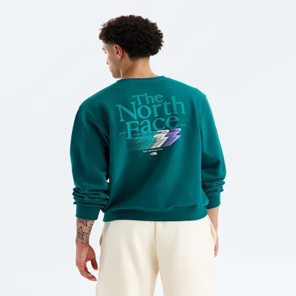 Men's Relaxed Graphic Crew Sweatshirt - Gray