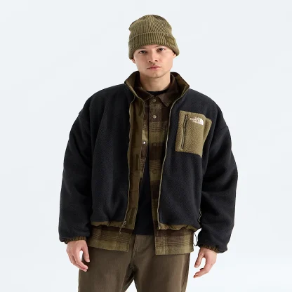Men's Reversible Fleece Jacket - Khaki