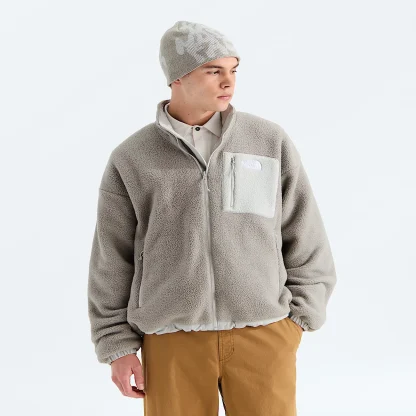Men's Reversible Fleece Jacket - Khaki