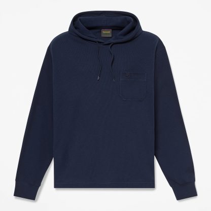 Men's Waffle-Knit Hooded Sweatshirt