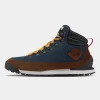 Men's Waterproof Textile Boots - Blue/Brown