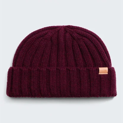 Merino Wool Beanie - Pale Gray Heather