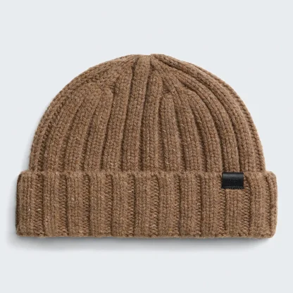 Merino Wool Beanie - Pale Gray Heather