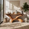 Mid Century Foyer Table For Living Room