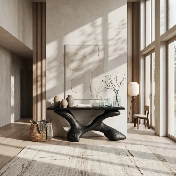 Mid Century Foyer Table For Living Room