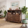 Mid Century Liquor Cabinet With Storage Living Room