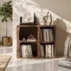 Mid Century Live Edge Record Stand Modern Living Room