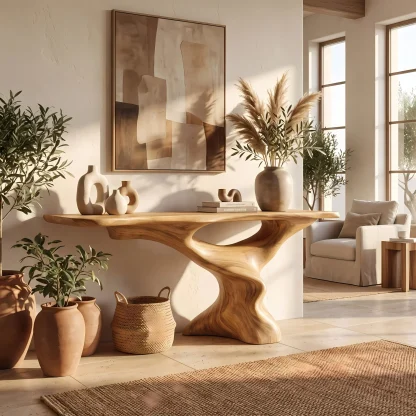 Mid Century Modern Console Table For Living Room