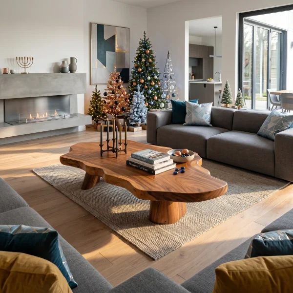 Mid Century Rustic Live Edge Coffee Table For Holiday Furniture