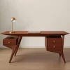 Mid Century Wooden Desk For Home Office And Study Room