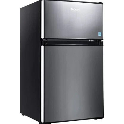 Mini Fridge With Freezer, 3.1 Cu.Ft Compact Refrigerator With LED Light - HPVFR310