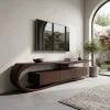 Minimalist Curved TV Console For Living Room