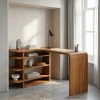Minimalist Desk With Functional Storage Shelves For Study And Workspace