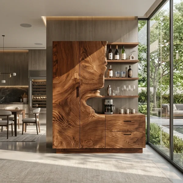 Modern Bar Cabinet With Wine Storage For Dining Room