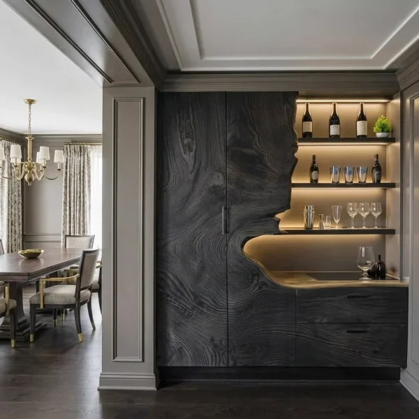 Modern Bar Cabinet With Wine Storage For Dining Room