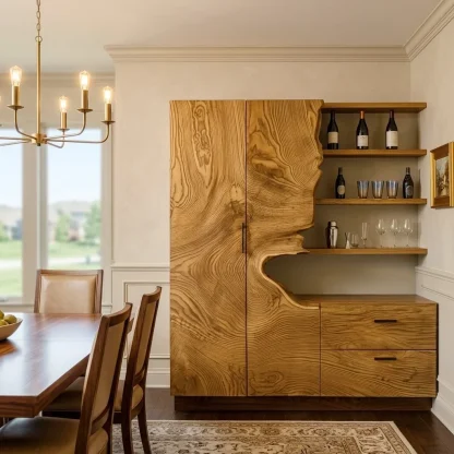 Modern Bar Cabinet With Wine Storage For Dining Room