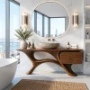 Modern Bathroom Vanity Branch Base With Drawers For Designer Homes