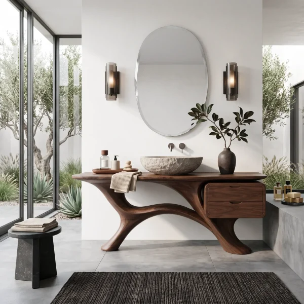 Modern Bathroom Vanity Branch Base With Drawers For Designer Homes