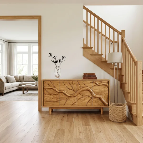 Modern Branch Carved Sideboard For Dining Area