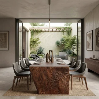Modern Carved Dining Table For Luxury Dining Room