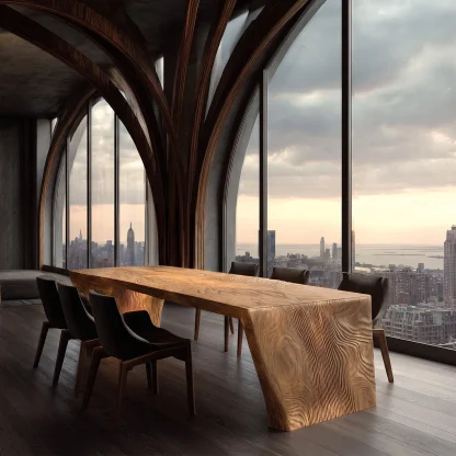 Modern Carved Dining Table For Luxury Dining Room