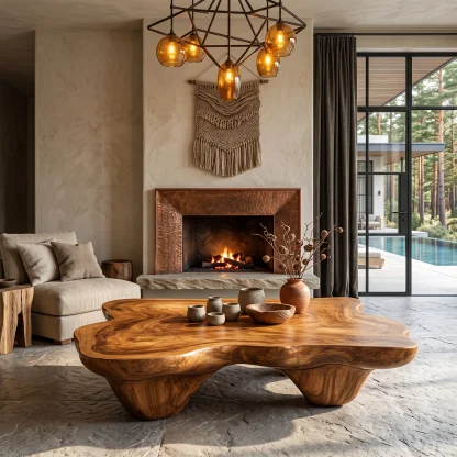 Modern Coffee Table With Minimal Base For Living Room