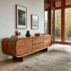 Modern Curved Storage Sideboard For Family Room