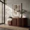 Modern Fluted Cabinet Sideboard For Hallway