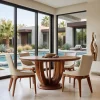 Modern Loop Base Round Dining Table For Dining Room