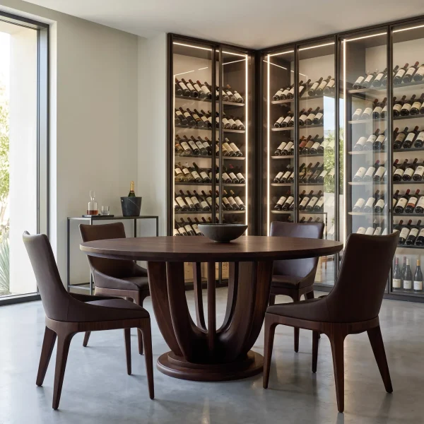 Modern Loop Base Round Dining Table For Dining Room
