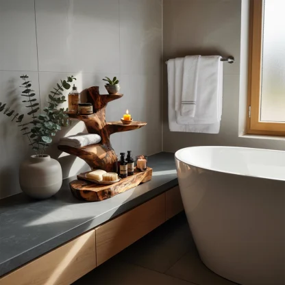 Modern Organic Bathroom Shelf For Bathroom