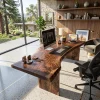 Modern Organic Curved Office Desk For Executive Or Creative Workspace
