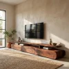 Modern Organic Natural Wood TV Stand For Living Room