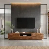 Modern Organic TV Console Sculpted Media Cabinet For Living Room
