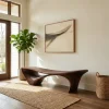 Modern Sculptural Bench For Entryway Or Living Room