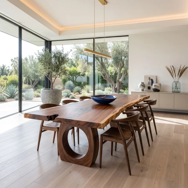 Modern Sculptural Dining Table For Dining Room Interior