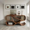 Modern Wooden Record Player Cabinet With Compartments For Living Room