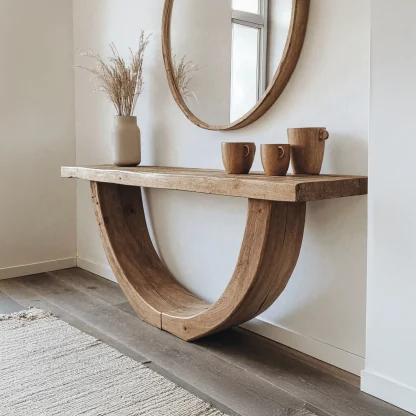 Narrow Console Table Living Edge Table Home Decor