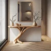 Narrow Console Table Side Table Unique Design