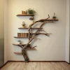 Narrow Wild Mulberry Wood Tree Shelf On Wall Mount Seasonal Celebrations